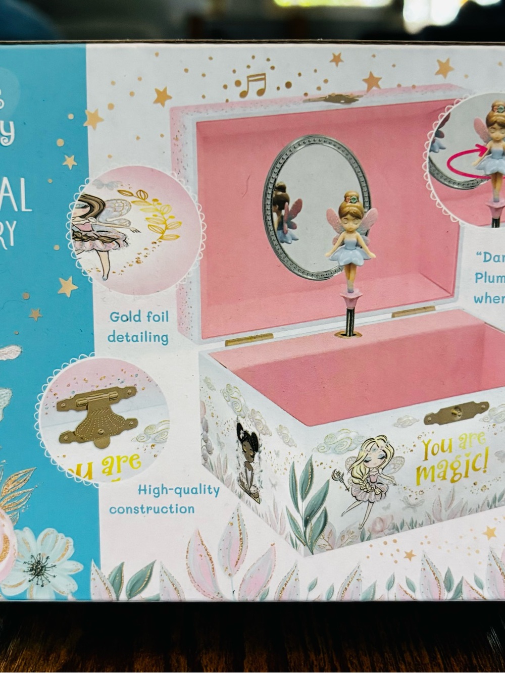 Girls’ Musical Jewelry Box with Dancing Fairy - You Are Magic - NIB